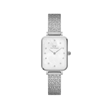 Montre Daniel Wellington - Quadro Lumine Pressed Piano White MoP Silver - 20mm