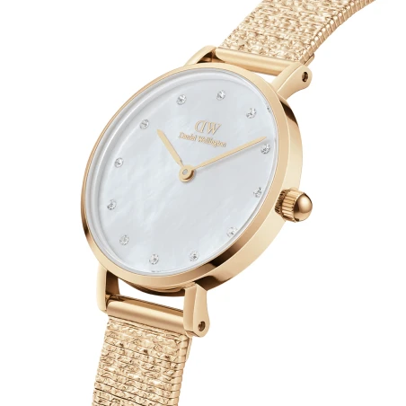 Montre Daniel Wellington - Petite Lumine Pressed Piano White MoP Gold - 28mm