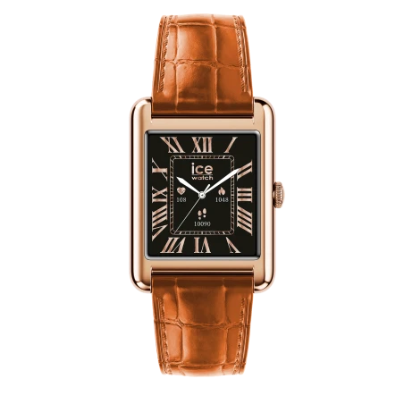 Montre Ice-Watch - Smart Tks 2.0 Rectangulaire 1.41 - Rose-Gold Cognac