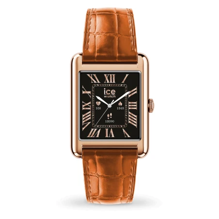 Montre Ice-Watch - Smart Tks 2.0 Rectangulaire 1.41 - Rose-Gold Cognac