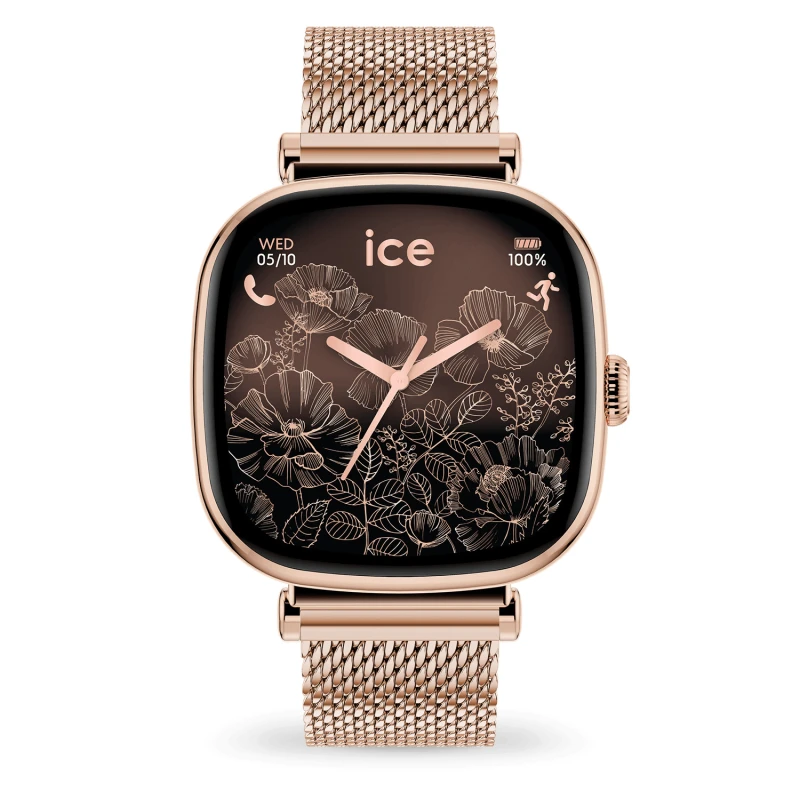 Montre Ice-Watch - Smart Sq 2.0 Carrée 1.70 - Rose-Gold Milanese