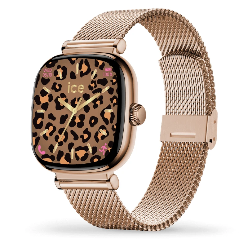 Montre Ice-Watch - Smart Sq 2.0 Carrée 1.70 - Rose-Gold Milanese
