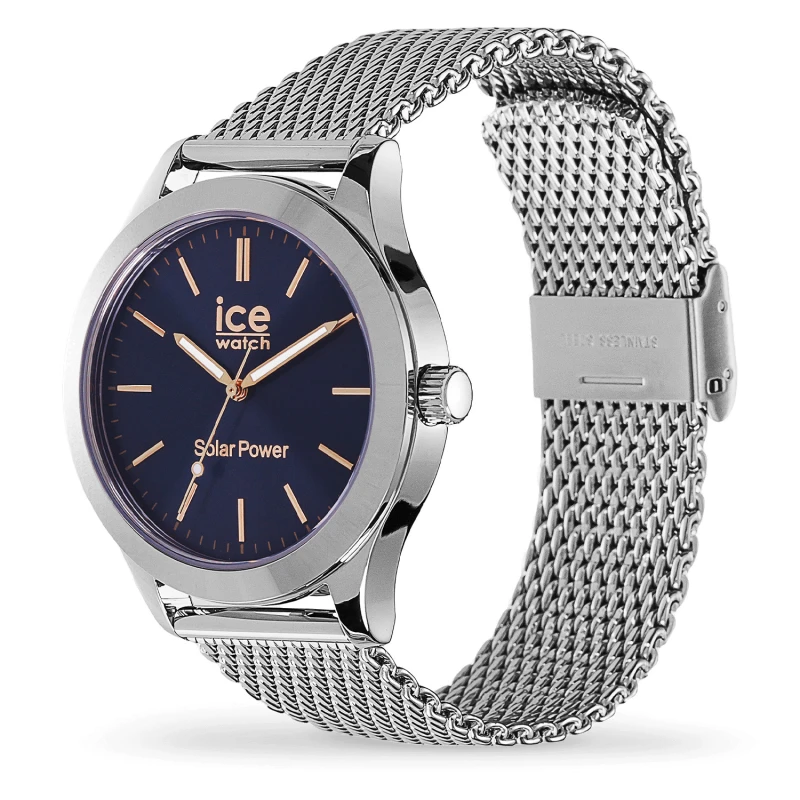Montre Ice-Watch - Steel Solar - Silver Dark Blue