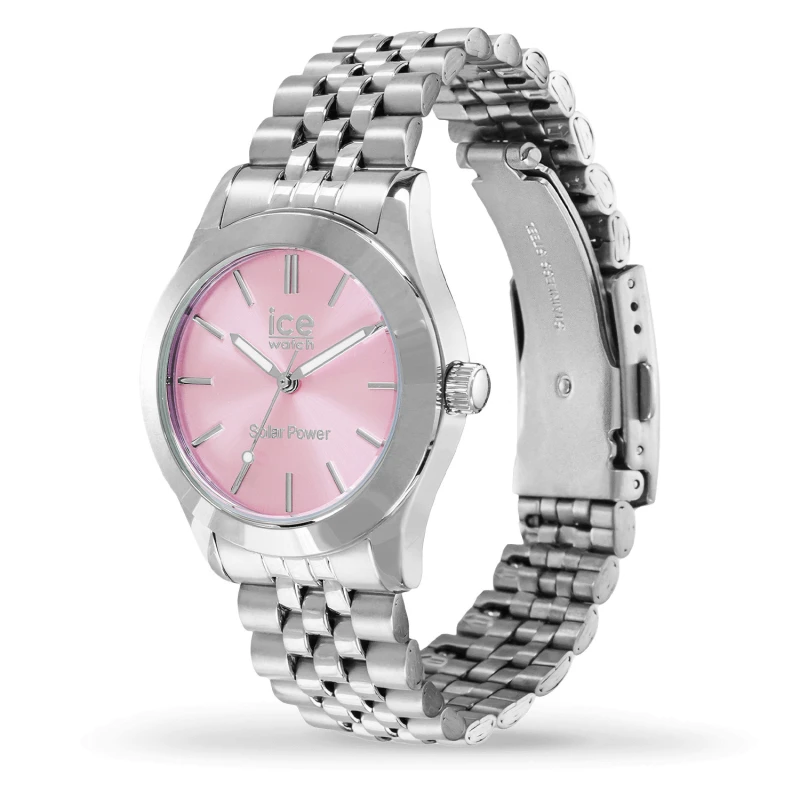 Montre Ice-Watch - Steel Solar - Silver Light Pink