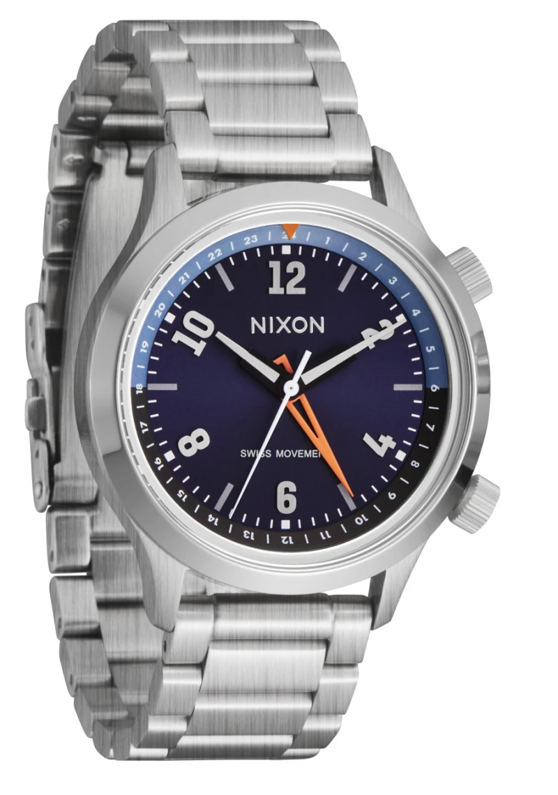 Montre Nixon - Drifter GMT - Silver / Midnight Sunray