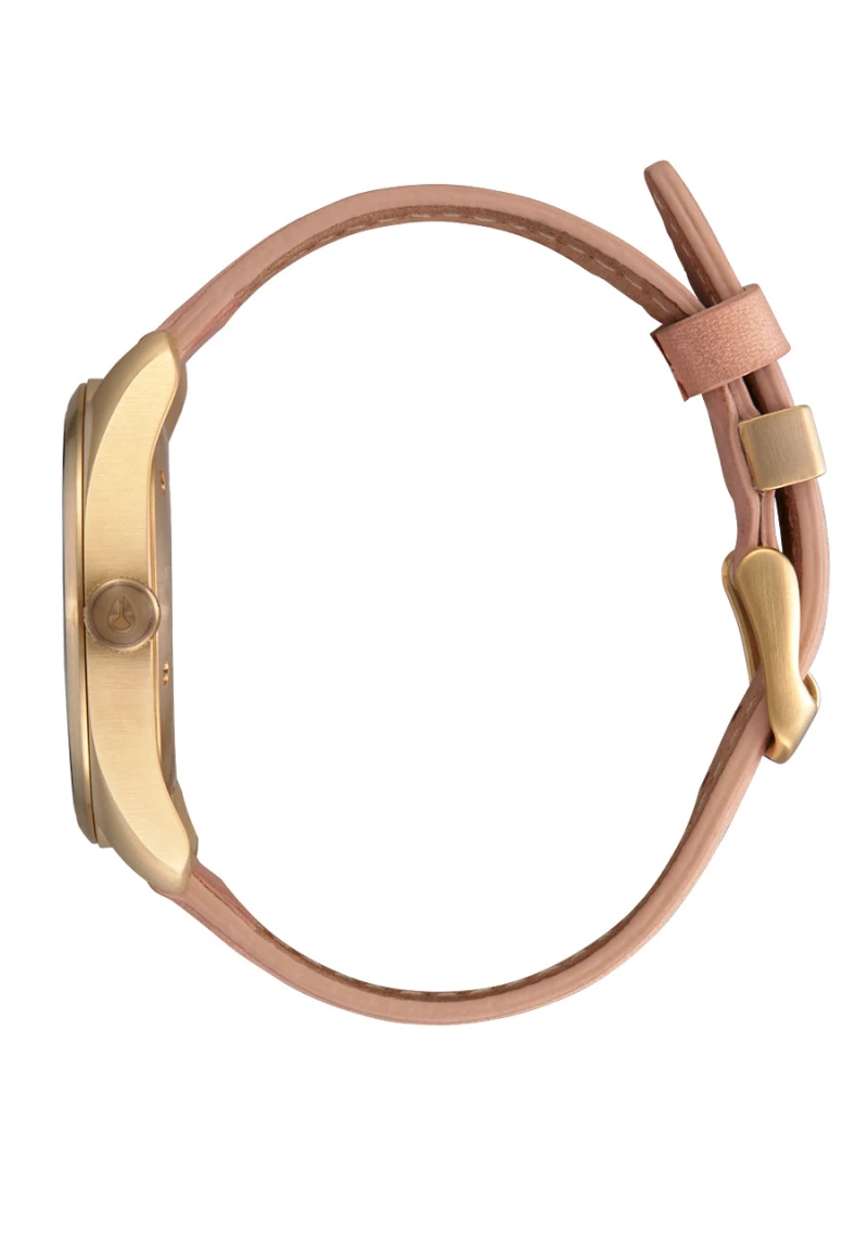 Montre Nixon - Thalia Leather - Light Gold / Tan