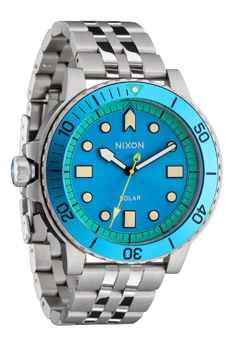 Montre Nixon - Stinger 44 - Silver / Byron Blue / Green