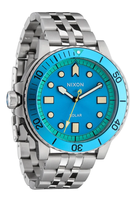 Montre Nixon - Stinger 44 - Silver / Byron Blue / Green