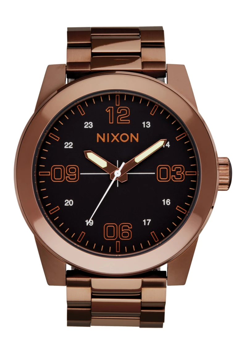 Montre Nixon - Corporal Stainless Steel - Chocolate / Dark Roast