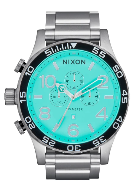 Montre Nixon - 51-30 Chrono - Silver / Turquoise