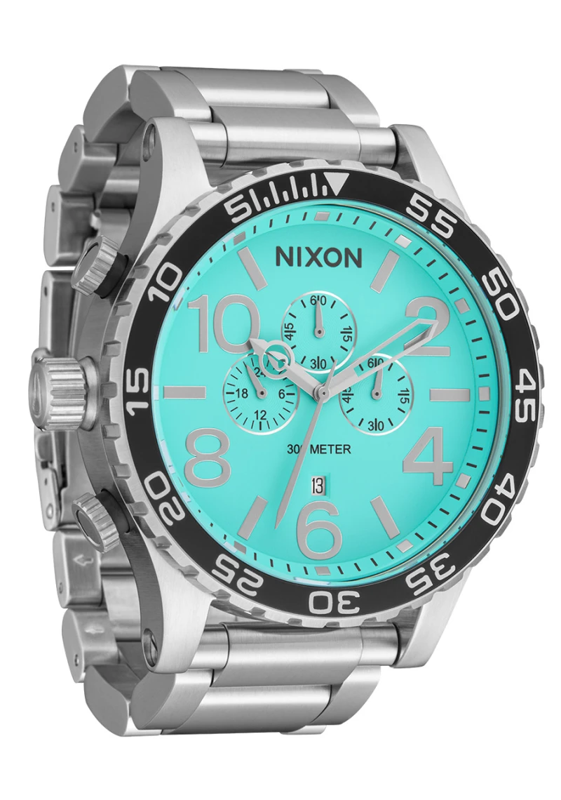 Montre Nixon - 51-30 Chrono - Silver / Turquoise