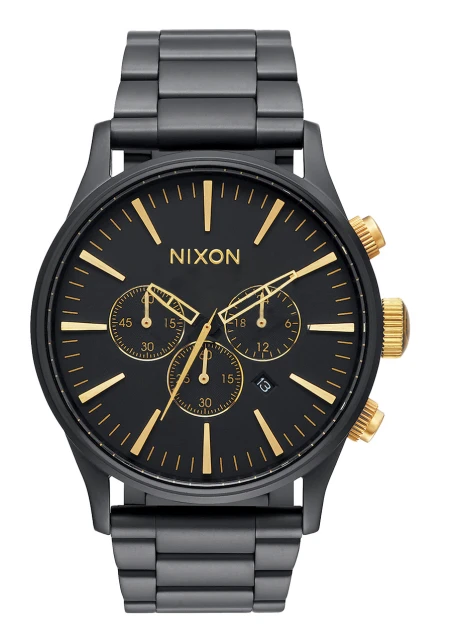 Montre Nixon - Sentry Chrono - Matte Black / Gold