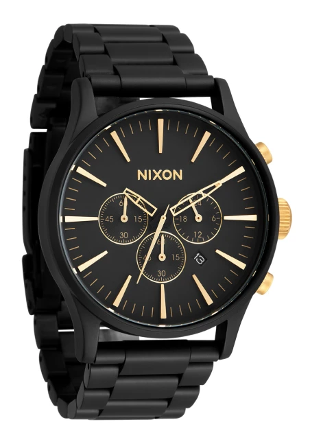 Montre Nixon - Sentry Chrono - Matte Black / Gold