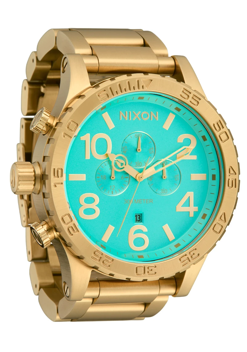 Montre Nixon - 51-30 Chrono - Gold / Turquoise / Gold
