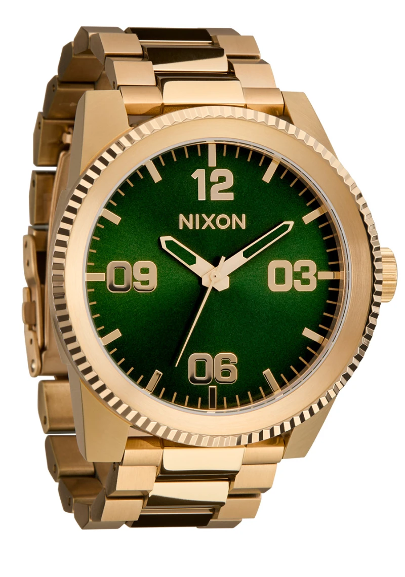 Montre Nixon - Corporal Stainless Steel - All Gold / Green Sunray