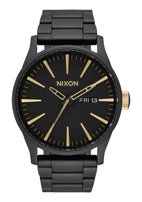 Montre Nixon - Sentry Stainless Steel - Matte Black / Gold