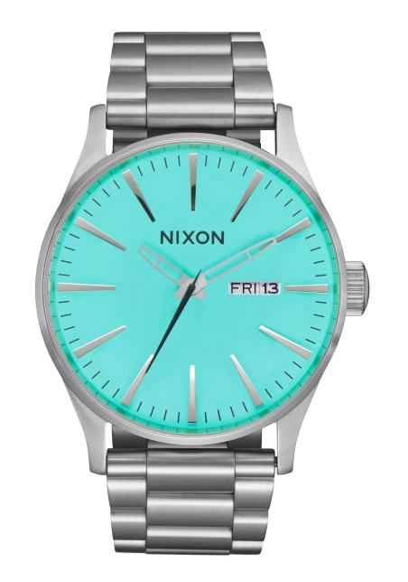Montre Nixon - Sentry Stainless Steel - Silver / Turquoise