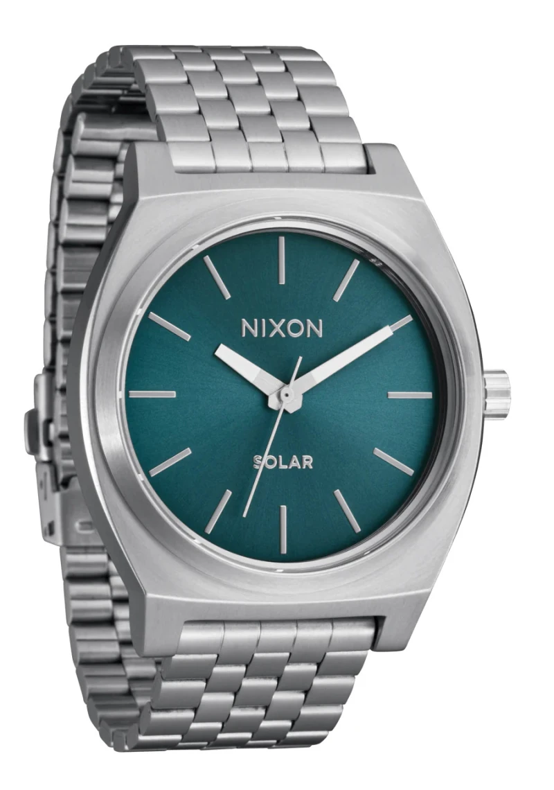 Montre Nixon - Time Teller Solar - Silver / Dusty Blue Sunray