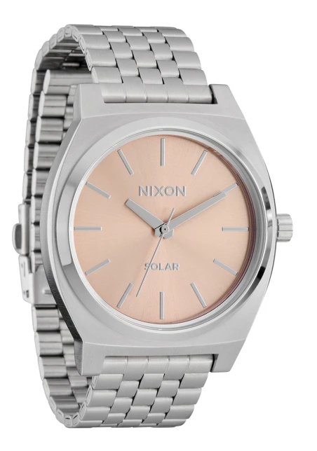 Montre Nixon - Time Teller Solar - Silver / Salmon