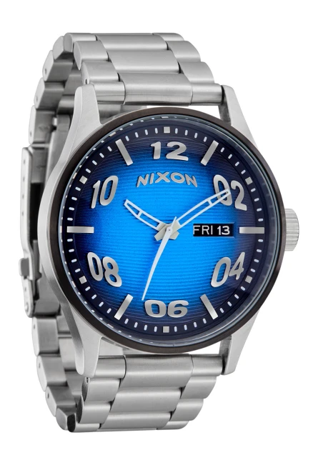 Montre Nixon - Sentry Stainless Steel - Fisheye / Silver / Polar Blue
