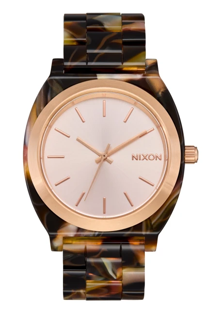 Montre Nixon - Time Teller Acetate - Rose Gold / Pink Tortoise