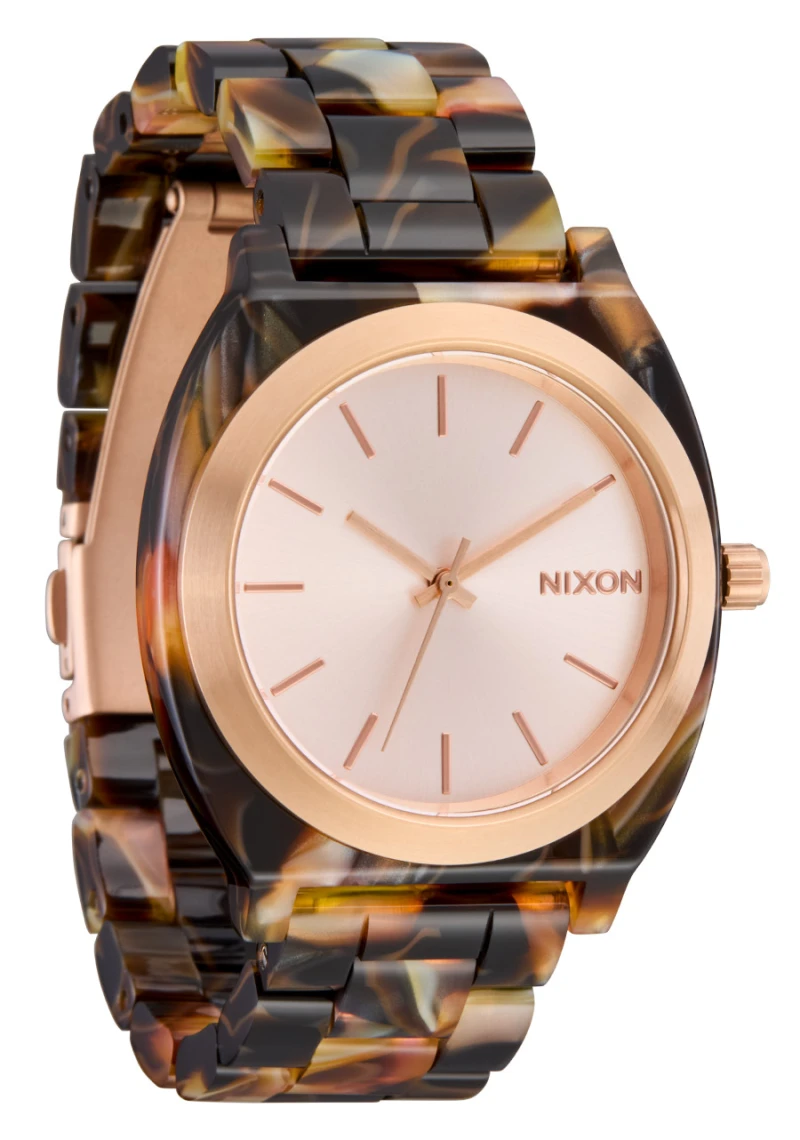 Montre Nixon - Time Teller Acetate - Rose Gold / Pink Tortoise