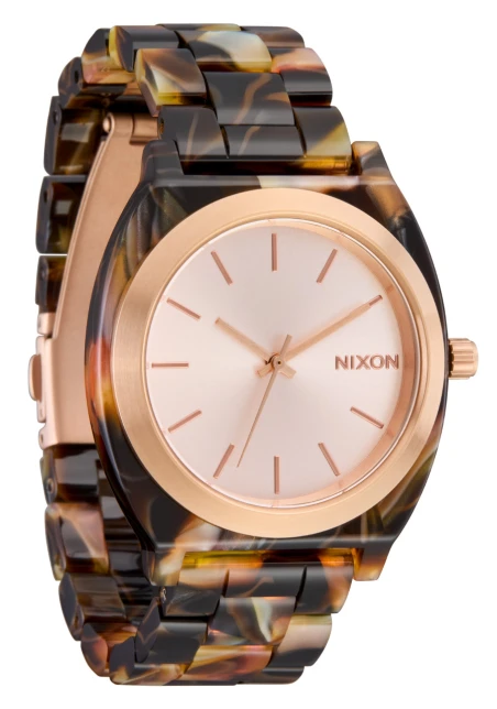 Montre Nixon - Time Teller Acetate - Rose Gold / Pink Tortoise