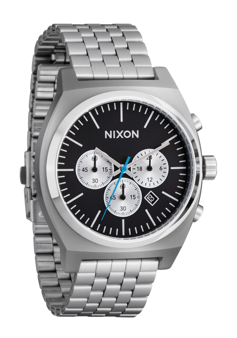 Montre Nixon - Time Teller Chrono - Chrome / Black / Chrome Sunray