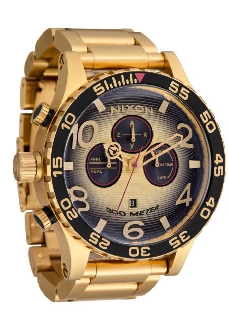Montre Nixon - 51-30 Chrono - 4th Dim Gold / Black