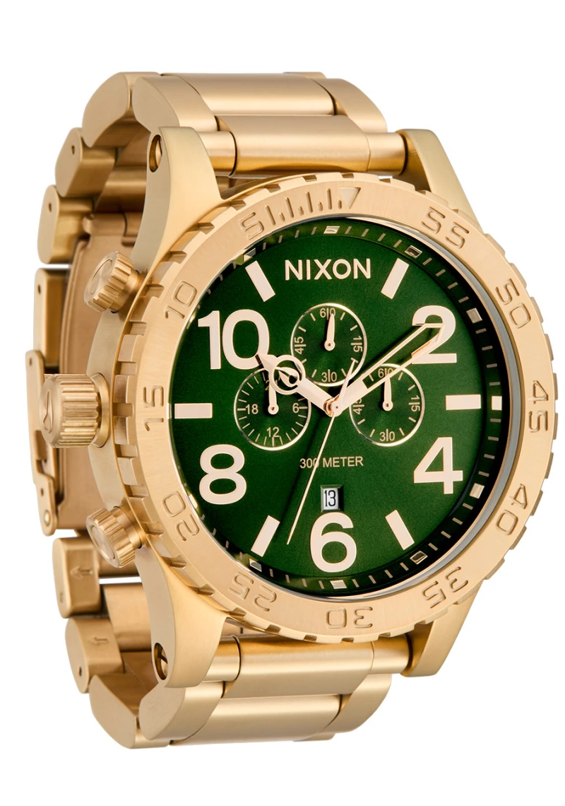 Montre Nixon - 51-30 Chrono - Gold / Green Sunray