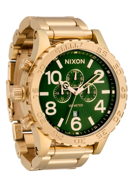 Montre Nixon - 51-30 Chrono - Gold / Green Sunray