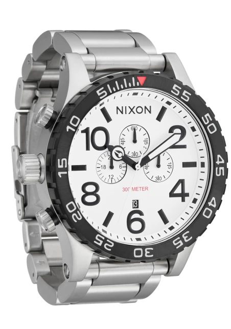Montre Nixon - 51-30 Chrono - Silver / White Lume