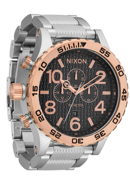 Montre Nixon - 51-30 Chrono - Silver / Rose Gold / Black
