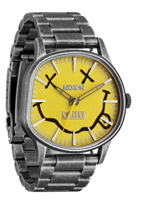 Montre Nixon - Nirvana Sentry Wobble - Yellow Nirvana Smiley