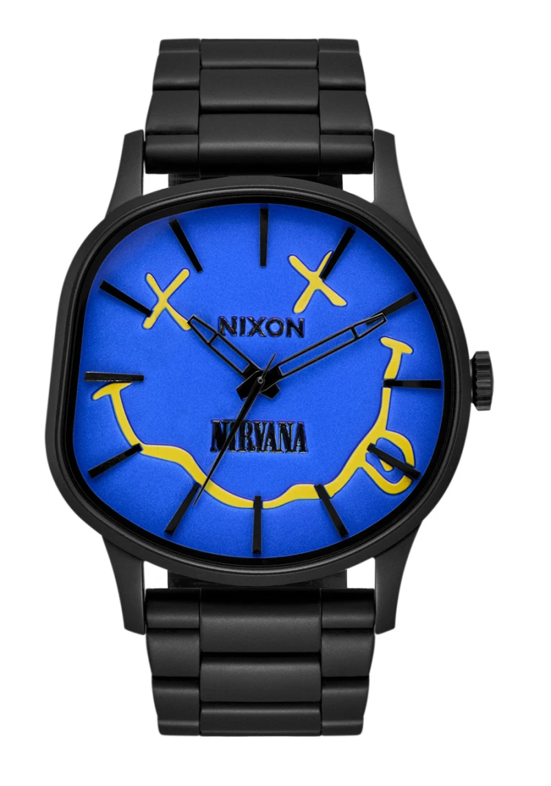 Montre Nixon - Nirvana Sentry Wobble - Matte Super Black / Blue