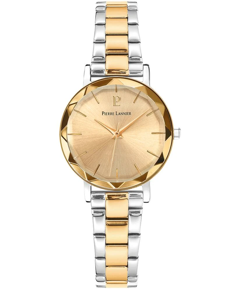 Montre Pierre Lannier - Quartz Femme MULTIPLES Argenté Cadran Soleillé Doré Bracelet Acier Bicolore 14MM - 012P741