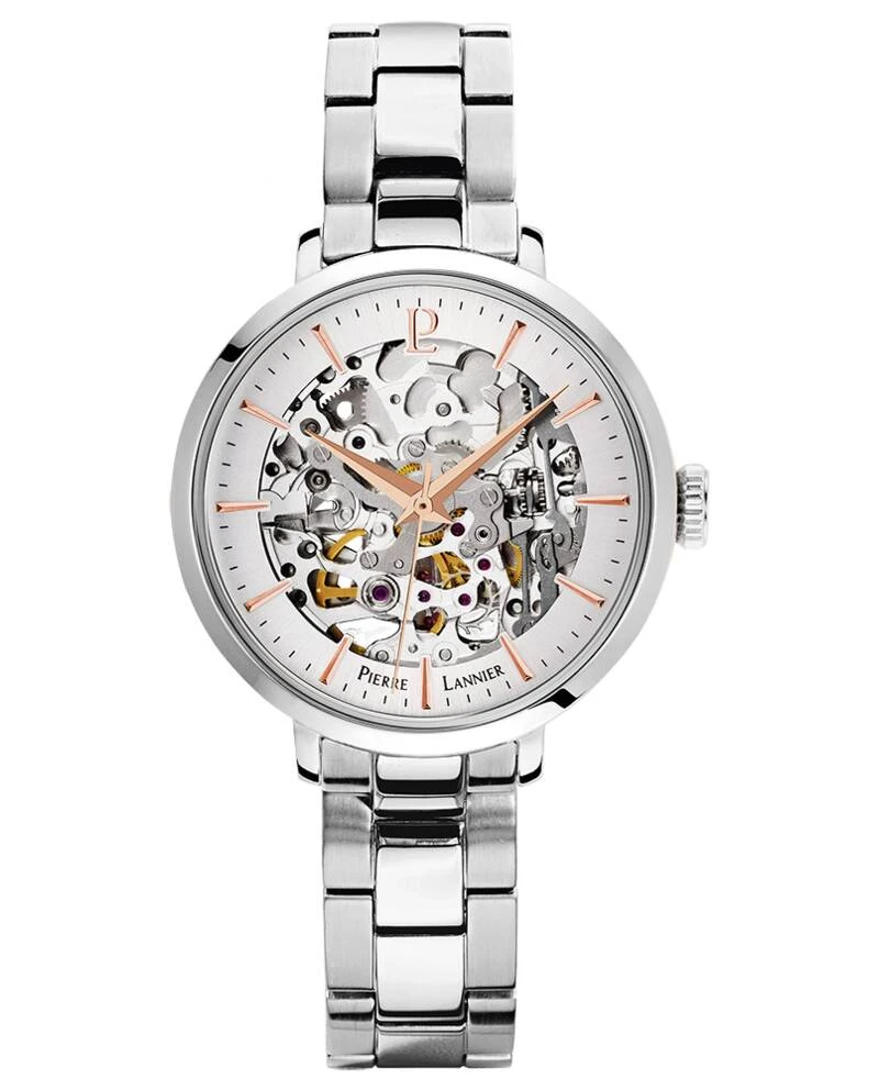 Montre Pierre Lannier - Automatique Femme AUTOMATIC Argenté Cadran Soleillé Argenté Bracelet Acier Argenté 14MM - 303F621