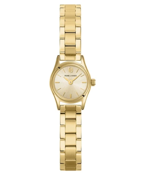 Montre Pierre Lannier - Quartz Femme PYA Doré Cadran Soleillé Doré Bracelet Acier Doré 10MM - 092M542