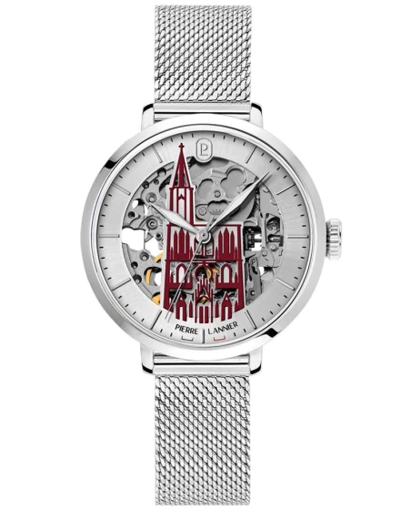 Montre Pierre Lannier - Automatique Femme CATHEDRALE Argenté Cadran Soleillé Argenté Bracelet Acier milanais Argenté 14MM - 101H