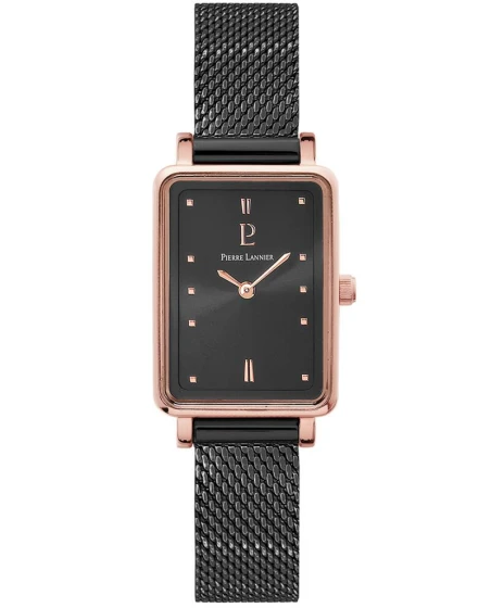Montre Pierre Lannier - Quartz Femme ARIANE Doré-rose Cadran Soleillé Gris Bracelet Acier milanais Gris 12MM - 057H739