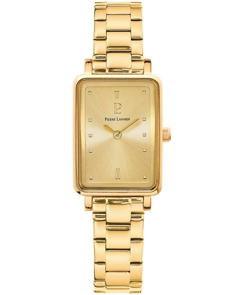 Montre Pierre Lannier - Quartz Femme ARIANE Doré Cadran Soleillé Doré Bracelet Acier Doré 12MM - 052J542