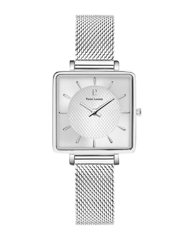Montre Pierre Lannier - Femme LECARÉ Cadran Argenté Bracelet Acier milanais Argenté - 007H628