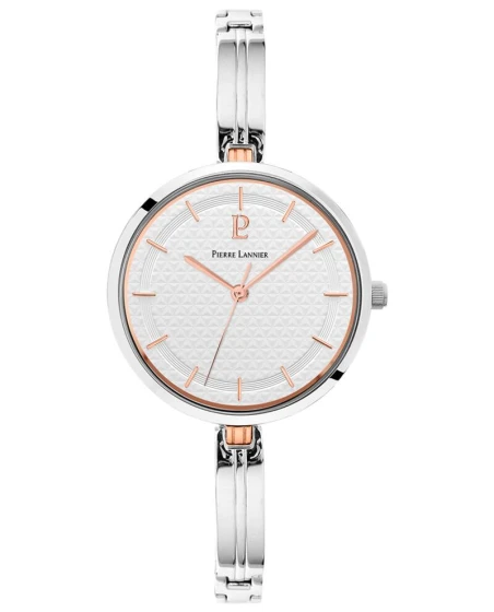 Montre Pierre Lannier - Quartz Femme PRETTY Argenté Cadran Blanc Bracelet Acier Argenté 6MM - 047K701