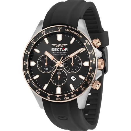Montre Sector - 230 - Chronographe - Argent et Or rose - R3271661031