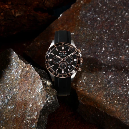 Montre Sector - 230 - Chronographe - Argent et Or rose - R3271661031
