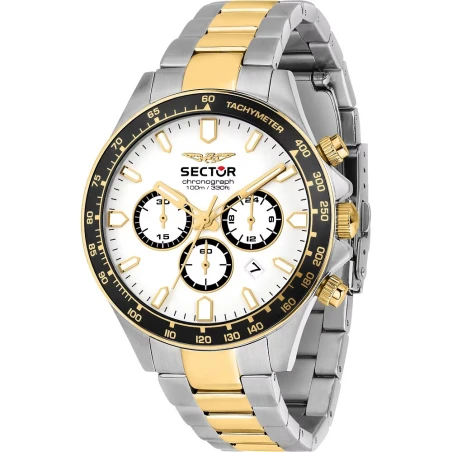 Montre Sector - 230 - Chronographe - Argent et Or - R3273661053