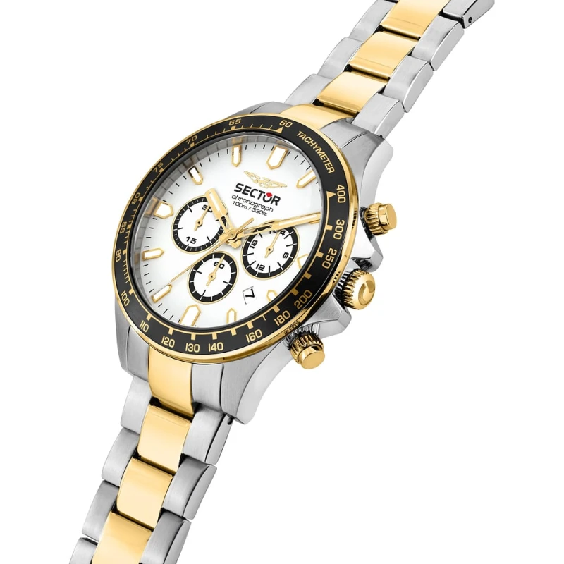 Montre Sector - 230 - Chronographe - Argent et Or - R3273661053