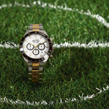 Montre Sector - 230 - Chronographe - Argent et Or - R3273661053