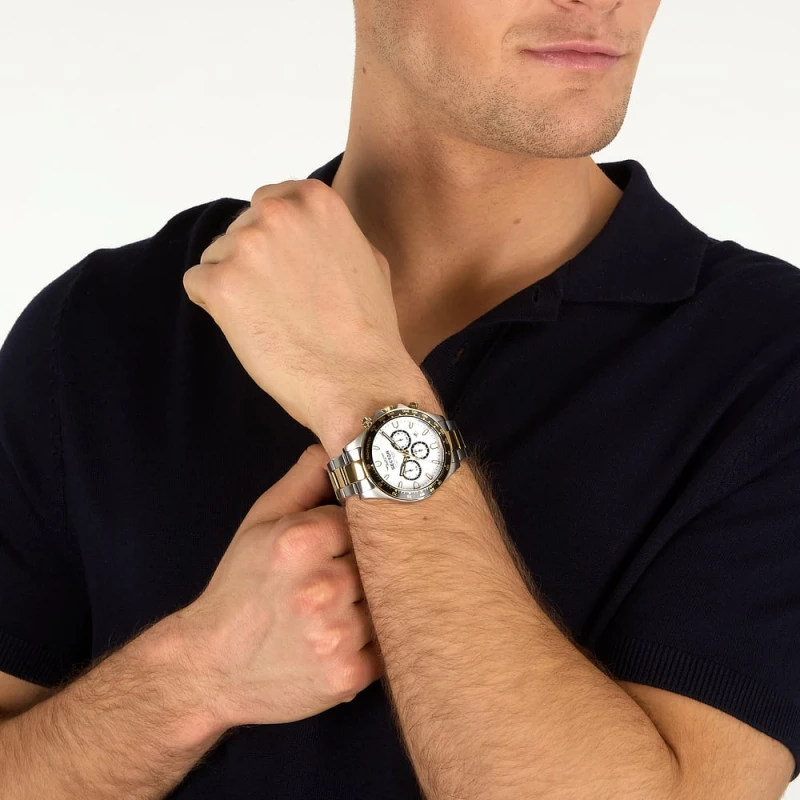 Montre Sector - 230 - Chronographe - Argent et Or - R3273661053