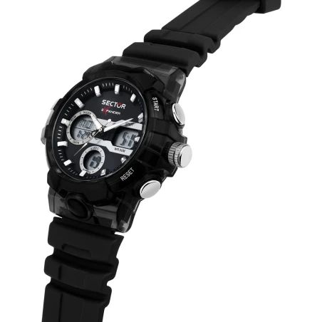 Montre Sector - Ex-46 - Digitale - Blanc et Noir - R3251242505